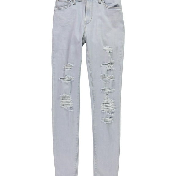 Levi's Womens 721 High Rise Distressed Skinny Fit Jeans, Blue, 26