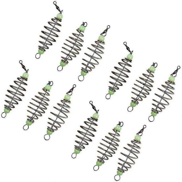 12pcs Luminous Carp Ing Er Coil Inline Ing Tackle Bait Thrower In-line Lures Ca Baske