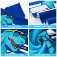 thumbnail image 7 of Kids Bathrobes Hooded Towels, Uccdo Baby Boys Girls Cartoon Hooded Wraps Beach Pool Bath Towel Poncho, 23"x47", 2-7 Years, 7 of 7