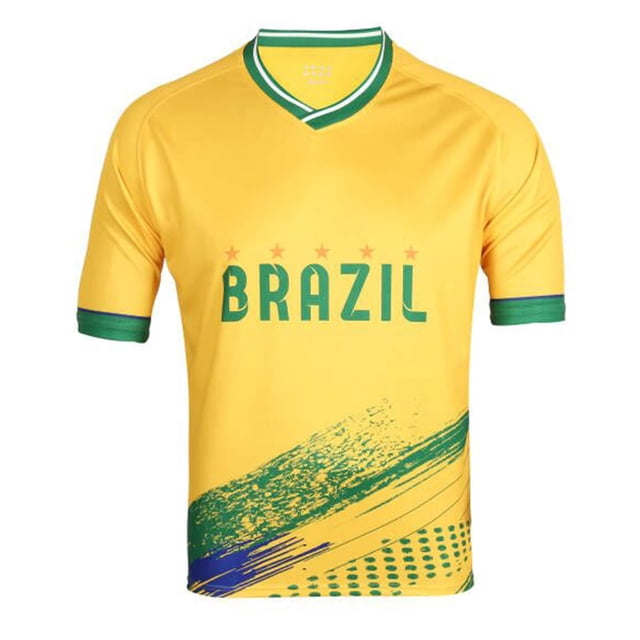 Camiseta de fútbol DIBEI Brasil Copa Mundial 2026 talla pequeña