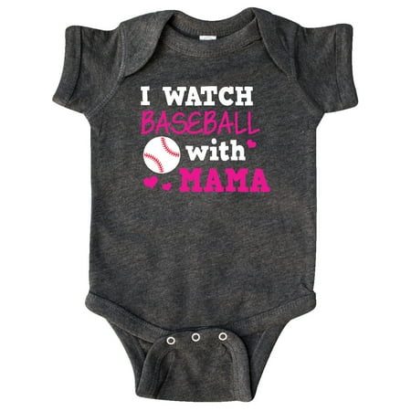 

Inktastic I Watch Baseball with My Mama Gift Baby Boy or Baby Girl Bodysuit