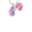 Hot Pink, variant on Translucent Hot Pink & Blue Flying Butterfly - Clear AB Crystal Heart Sophia Necklace, 18"+1"