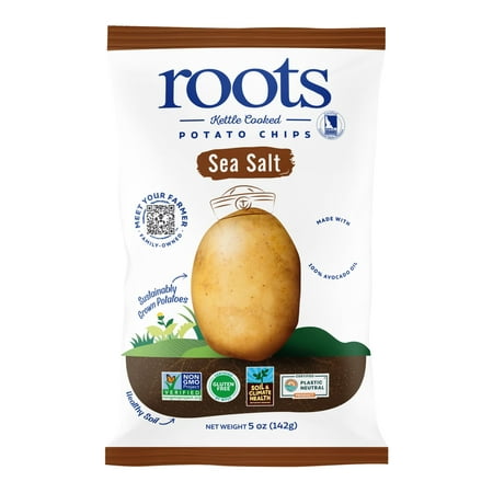 Roots Potato Chips Sea Salt Gluten Free Natural 5 oz (Pack of 12)