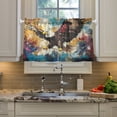 thumbnail image 5 of BZSMCE Set of 2 Pieces Kitchen Window Curtain Fashion Eagles in Motio Printed 27x24in/27x36in, 5 of 9