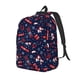 thumbnail image 1 of Disketp Winter Sports Fun Pattern print Canvas Backpack Lightweight Travel Daypack Student Rucksack Laptop Backpack-Small, 1 of 5