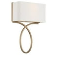 thumbnail image 5 of BRK-A3702-VG Crystorama Lighting Brinkley - 2 Light Wall Mount-Vibrant Gold Finish, 5 of 11