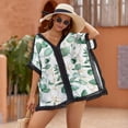 thumbnail image 2 of Watercolor Drawing Eucalyptus Leaves Women's Swimsuit Coverup Summer Beach Cover Up Bathing Suit Dress, 2 of 6