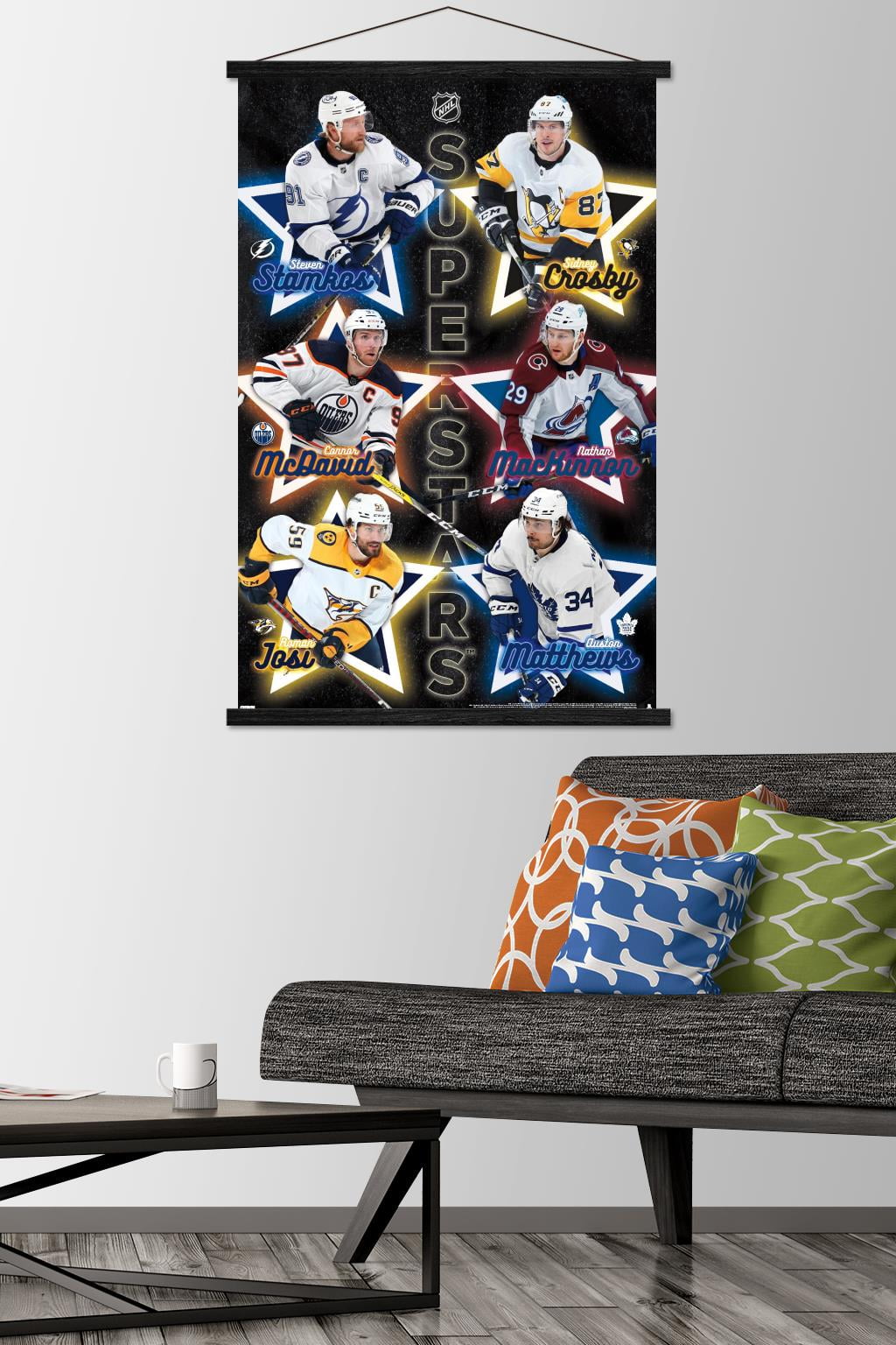 NHL League - Superstars 22 Wall Poster with Magnetic Frame, 22.375" x 34"
