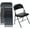 Black, variant on BoldGear 4 Pack Brown Folding Chairs with Padded Seats for Outdoor & Indoor, Portable Stackable Commercial Seat with Steel Frame for Events Office Wedding Party, 330lbs Capacity,White