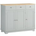 thumbnail image 1 of HOMCOM Coffee Bar Cabine, Kitchen Cabinet with Drawers, Grey, 1 of 10