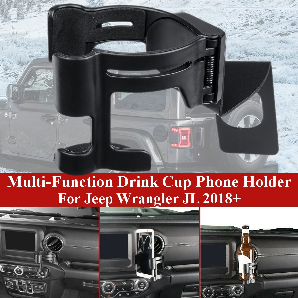 Car Water Cup Holder Walkie Talkie Phone Holder Drink Bottle Stand For ...