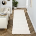 thumbnail image 6 of Luxe Weavers Modern Geometric Lines Ivory 2x7 Indoor Hallway Runner Rug, 6 of 9