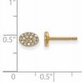 thumbnail image 2 of 14k Diamond Cluster Oval Earrings 14k Yellow Gold Earrings, 2 of 2