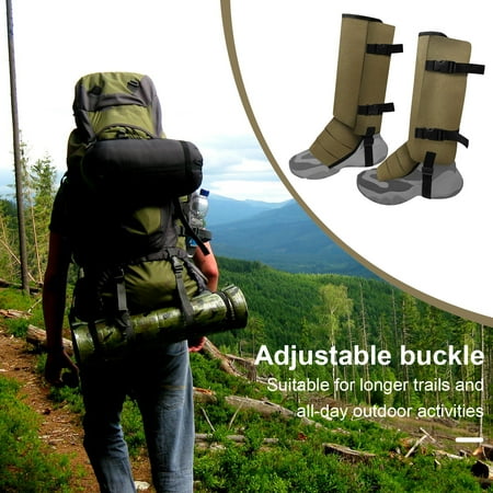 ASKMZ Waterproof Leg Gaiters Quick Release Size Adjustable Bite Camping Hiking Lower Leg Guard Gaiters