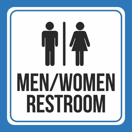 Bathroom Sign At Walmart men women restroom print male female picture black blue white Bathroom Sign At Walmart men women restroom print male female picture black blue white
