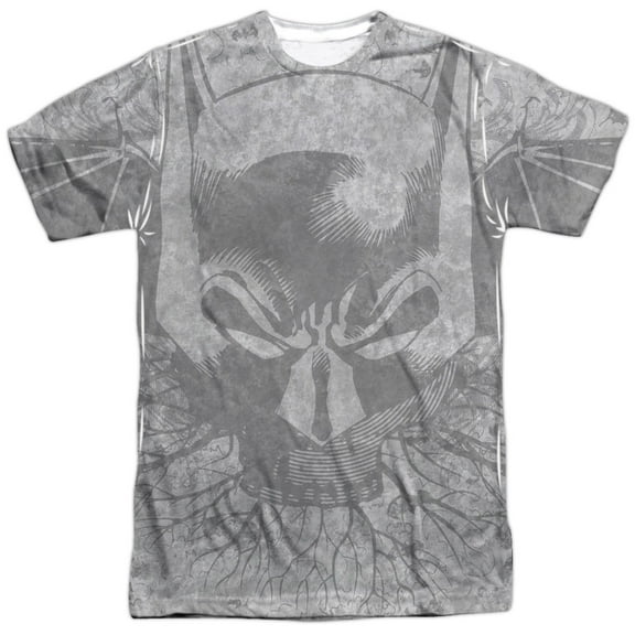 Batman Men's  Rooted Bat Skull Sublimation T-shirt White