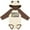 Natural & Brown w Ears, variant on Inktastic Pappy's Fishing Buddy Boys Long Sleeve Baby Bodysuit