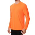 thumbnail image 2 of Zfeel High Visibility Long Sleeve Shirt, High Visibility Work Wear, Safety T-Shirts High Visibility Green & Orange, Pack of 6, Size- M, 2 of 5