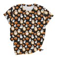 thumbnail image 6 of ersvoioy Halloween Shirt Women Funny Print Shirts Fashion Crewneck Halloween Short Sleeve Graphic Tees Fall Holiday Party Family T-Shirts Tops Multicolor L, 6 of 6