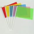 thumbnail image 3 of 50pcs Banderas cuadradas de mano Color sólido Mini bandera Suministros para fiestas Banderas de celebración de fiesta (Azul), 3 of 6