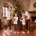 thumbnail image 2 of Nibbcoa Family Matching Christmas Pajamas Set Long Sleeve Tops Plaid Trousers, 2 of 10