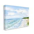 thumbnail image 4 of Stupell Industries Traditional Seagull over Beach Landscape Painting Gallery Wrapped Canvas Art Print Wall Art, 20 x 16, 4 of 8