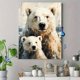thumbnail image 4 of Qisvanset 12x16 Inch Polar Bear and Cub Canvas Wall Art, Arctic Wildlife Print Ready To Hang Home Wall Decor, 4 of 8