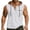 White, variant on HappyYEE Men's Hooded Tank Tops Pullover Sleeveless Shirts with Drawstring Workout Gym Training Athletic Tank Top Brown XXL