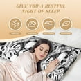 thumbnail image 4 of Disketp Skull and palm leaves Print Body Pillow Cover - Super Soft 20x54 Body Pillow Case,Long Side Hidden Zipper, 4 of 8