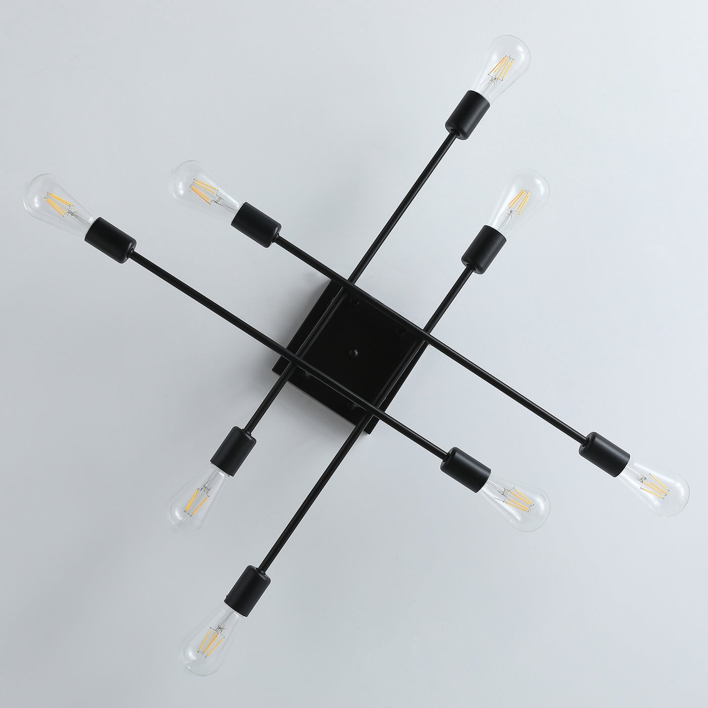Aiwen 8-light Sputnik Semi-flush Mount Ceiling Lamp Modern Chandelier Lamp Fixture