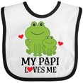 thumbnail image 3 of Inktastic My Papi Loves Me Grandson Frog Boys Baby Bib, 3 of 4