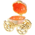 thumbnail image 5 of ABCISI Hand Painted Enameled Cinderella Pumpkin Carriage Decorative Hinged Jewelry Trinket Box, Unique Gift for Family, Jewelry Chests, Wedding, Valentine Day, Mother's Day Gifts (White), 5 of 13