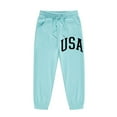thumbnail image 4 of Hiijoy Big Girls Hoodie Set Usa Printed Hooded Sweatshirt Sweatpants Outfits Sweatsuit, 4 of 6