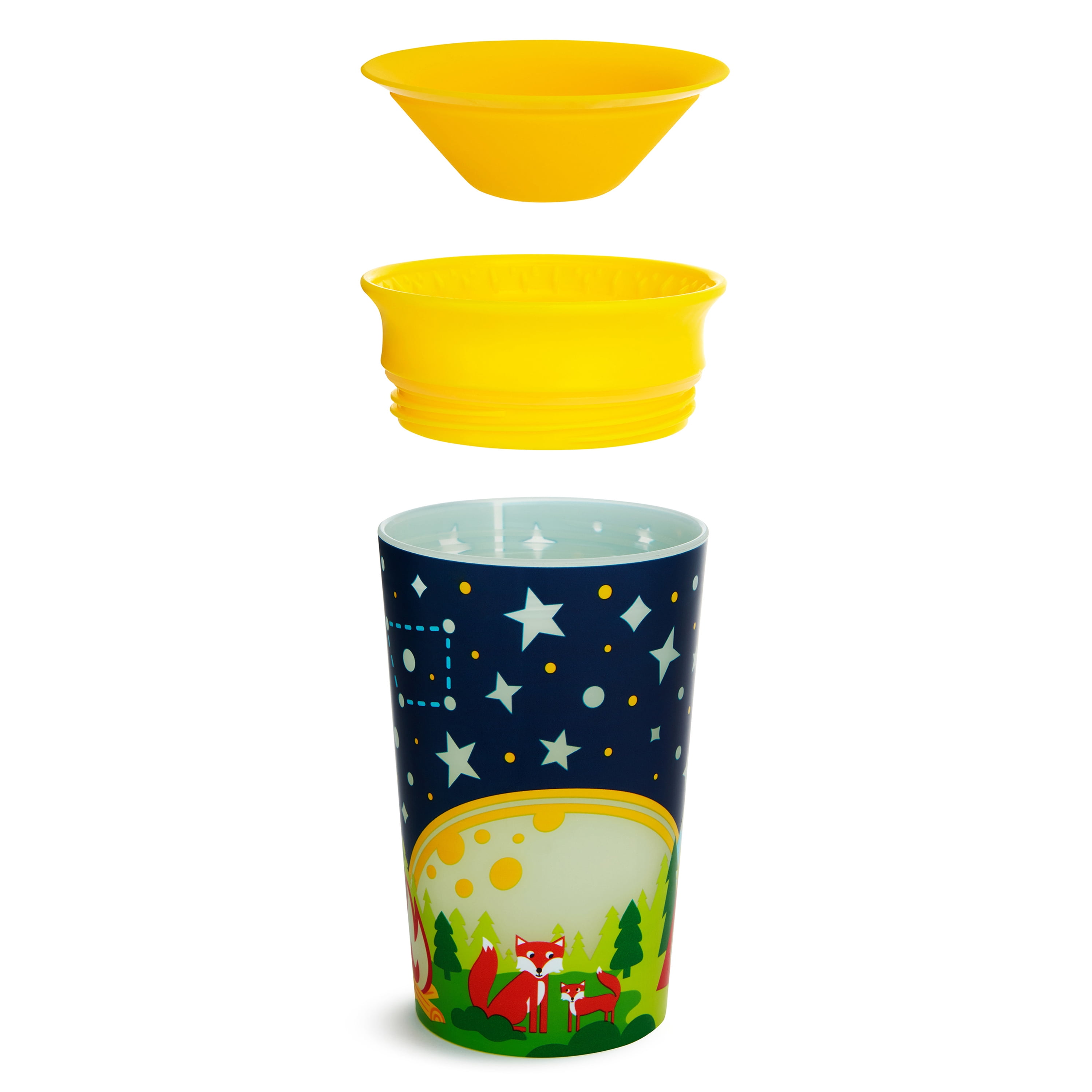 Munchkin® Miracle® - Vaso para beber de 360 grados que brilla en la  oscuridad, 9 onzas, color amarillo