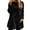 Black, variant on Women's Velvet Tunic Top Long Sleeve Crew Neck with Pockets Loose Fit Casual Pullover