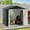Dark Gray, variant on Uforic 6x4ft Metal Outdoor Storage Shed, Lockable and Waterproof with Gable Roof & Vents, White