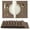 Coffee, variant on Cterwk 2 Pack Plastic Place Mat Washable Table Mat Non-Slip Place Mats for Dining Table, 12" x 18"