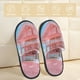 thumbnail image 2 of Fotbe Pastel Pink Beach Cafe Pantuflas Peludas para Mujer con Estampado, Zapatillas de Peluche, Zapatos de Invierno para Casa, Uso Interior y Exterior-Medium, 2 of 8