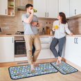 thumbnail image 7 of Dailycode 2 Pcs Kitchen Rug Set Non Slip Absorbent Soft Floor Mats for Kitchen Bathroom Lovely Cats Face 19.7"x27.6"+19.7"x47.2", 7 of 7