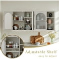 thumbnail image 3 of ANHDAH Bathroom Wall Cabinet Over Toilet with 2-Door & Adjustable Shelf, Solid Wood Medicine Cabinet for Kitchen Living Room, Gray, 3 of 7