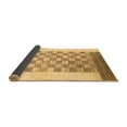 thumbnail image 2 of Ahgly Company Indoor Square Checkered Brown Modern Area Rugs, 4' Square, 2 of 4