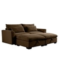 thumbnail image 4 of Luxurious Brown Corduroy 2-Seater Sofa with Storage Footrest – Deep Seat, U/L-Shape Modular Design for Living Rooms & Apartments – Ultimate Comfort & Tidy Space, 4 of 15