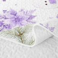 thumbnail image 5 of Erosebridal Christmas Snowman Twin Quilt Set, Pink Tree Twin Coverlet Set, White Purple, 2 Pieces, 1 Bedspread and 1 Pillowcase, 5 of 7