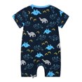 thumbnail image 2 of Beilxfa Infant Baby Boys Short Sleeve Romper Newborn Cotton Two Way Zipper Jumpsuit Toddler Summer Bodysuit 3M-3T, 2 of 7