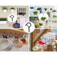 thumbnail image 3 of - Juego De 12 Ganchos De Pared Para Techo Atornillados, Colgador Q De Seguridad Resistente Para Cestas De Plantas, Luces De Cadena, Linternas, Campanas De Pájaros, Color Negro, 3 of 5