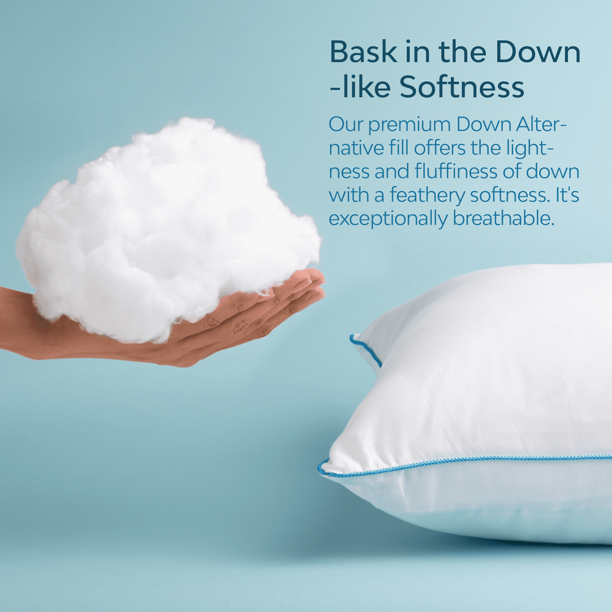 Water Pillow - Elite Collection, Down Alternative Pillow. Orthopedic Pillow for Neck Pain Relief, Adjustable Water Pillow for Sleeping. (Single Pillow)