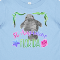 thumbnail image 4 of Inktastic St. Augustine Florida Cute Swimming Manatee Boys or Girls Baby T-Shirt, 4 of 5