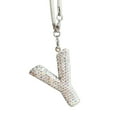 thumbnail image 2 of Bling Car Letter Charm Faux Crystal Letter Pendant Car Rear View Mirror Hanging Rhinestone Alphabet Ornament for Car Tree Accessory, 2 of 8