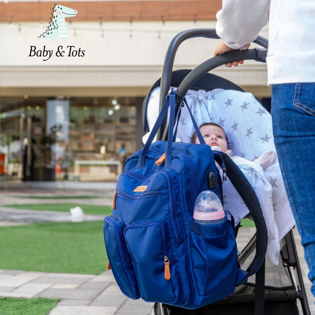 Baby n Tots | Sport Travel Diaper Bag Backpack | Multifunctional, Completely Waterproof