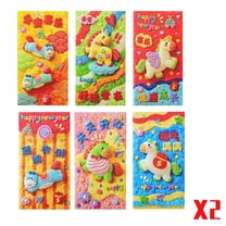 6Pcs Red Envelopes Chinese New Year Horse 2026, Chinese Envelopes for Money, Lunar New Year Red Pockets Lucky Money Envelopes Hong Bao Lai See for Spring Festival Wedding, 6 Designs(D*2)